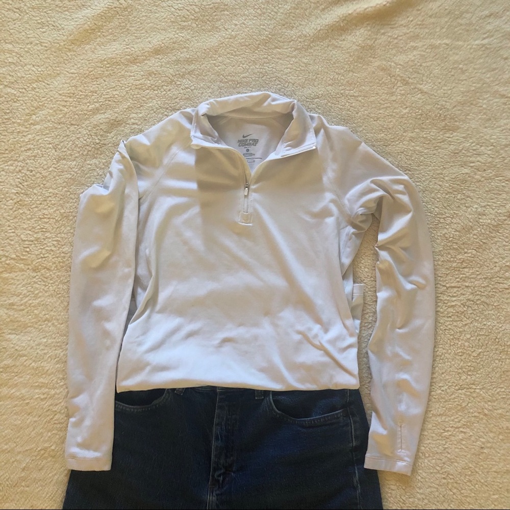 White Nike Quarterzip